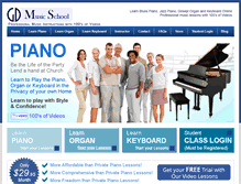 Tablet Screenshot of gdmusicschool.com